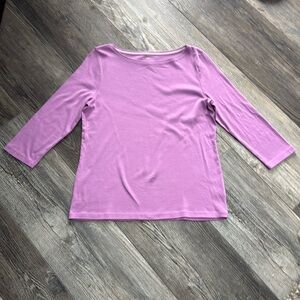 Talbots Lavender Pink Long Sleeve Tee